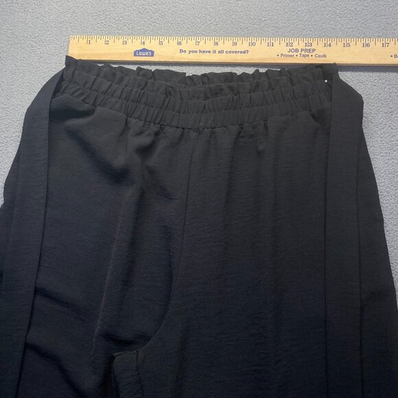 Women’s Modern Fit Pull On Black Casual Pants Size Large Pockets,Elastic Waist - Picture 4 of 10